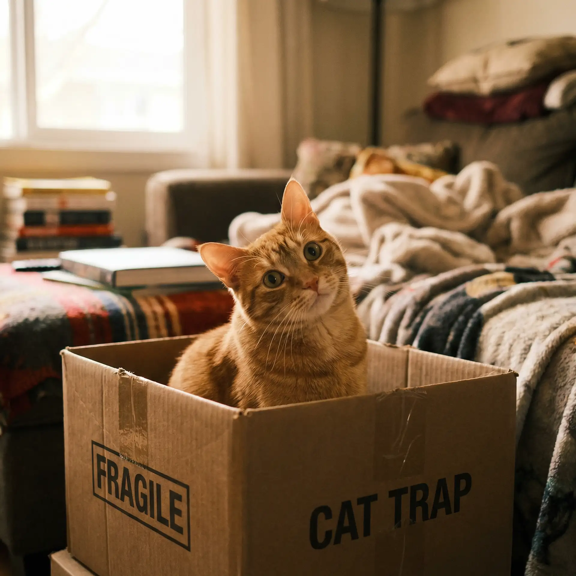 橘猫躲在纸箱里 - 金瓶酶全集在线观看